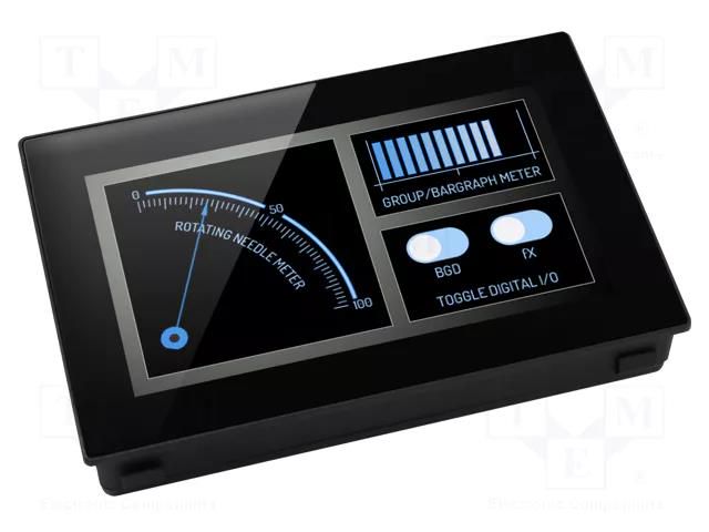 Voltmeter; digital,mounting; 0÷40V; on panel; 480x272; PanelPilot LASCAR SGD43-A
