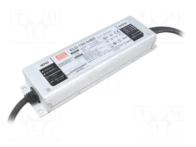 Power supply: switching; LED; 135W; 54VDC; 2.8A; 100÷305VAC; IP67 MEAN WELL ELG-150-54BE
