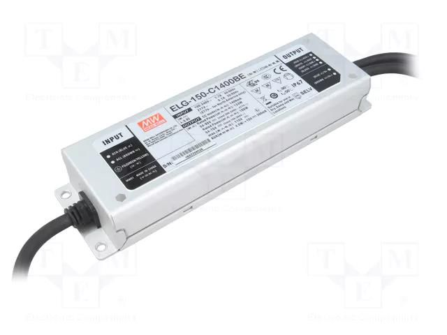 Power supply: switching; LED; 133W; 54÷95VDC; 1400mA; 100÷305VAC MEAN WELL ELG-150-C1400BE