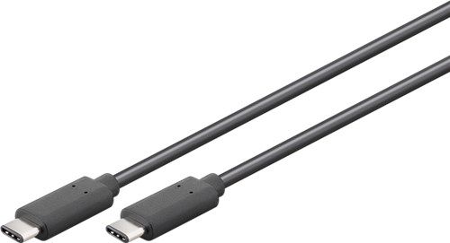 USB-C™ Cable, USB 3.2, 4K/60 Hz, 60 W, 5 Gbit/s, Power Delivery, 0.5 m, 0.5 m, black - USB-C™ connector > USB-C™ connector 67975
