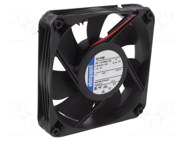 Fan: DC; axial; 24VDC; 119x119x25mm; 225m3/h; 55dBA; ball; 5400rpm EBM-PAPST 4414FNH