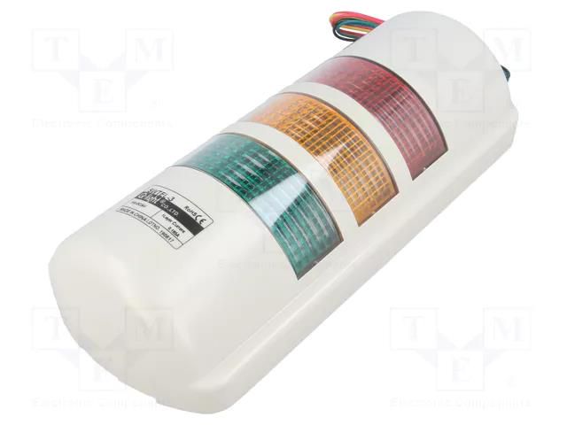 Signalling column; red/amber/green; LED; 24VDC; IP55; 74x46x216mm QLIGHT SWTEL324RAG