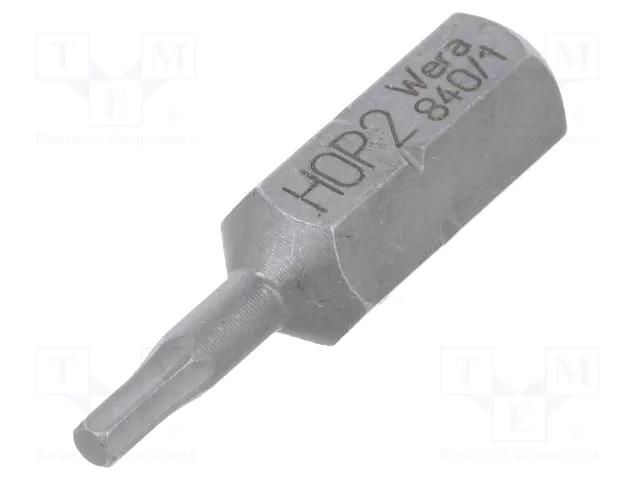 Screwdriver bit; hex key; HEX 2mm; Overall len: 25mm WERA WERA.05056305001