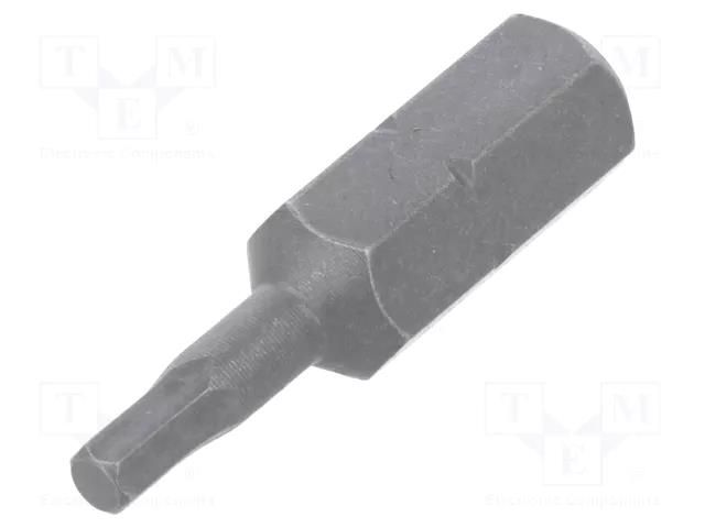 Screwdriver bit; hex key; HEX 2.5mm; Overall len: 25mm WERA WERA.05056310001
