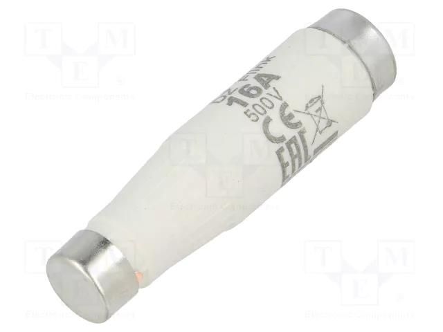 Fuse: fuse; 16A; 500VAC; 500VDC; quick blow; ceramic; DI; D ETI POLAM 002311105