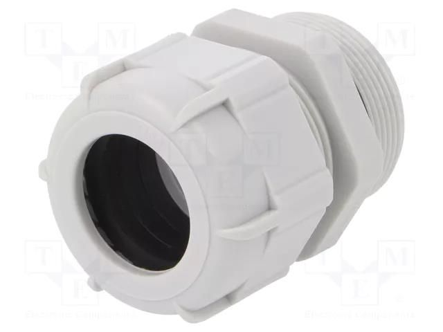 Cable gland; with long thread; PG29; IP68; polyamide; grey BM GROUP BM4029L