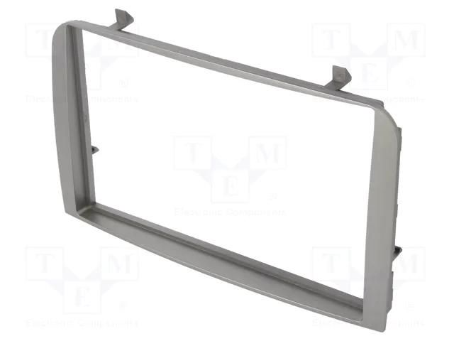 Radio frame; Alfa Romeo; 2 DIN; silver 4CARMEDIA RAM-40.185.4