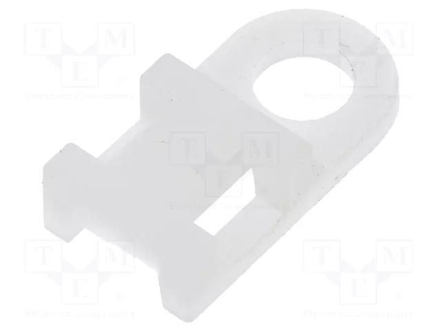 Holder; screw; polyamide; natural; B: 5.5mm; H: 5mm; L: 19mm; T: 5mm KSS WIRING HC-0L