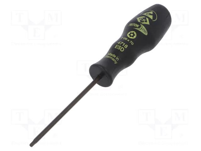 Screwdriver; Torx® with protection; T9H; ESD; Triton ESD C.K CK-T4718ESD-09