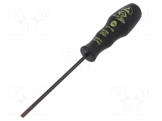 Screwdriver; slot; SL 4; ESD; Triton ESD; Blade length: 100mm C.K CK-T4725ESD-41
