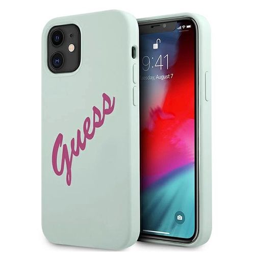 Guess GUHCP12SLSVSBF iPhone 12 mini 5.4&quot; blue fuchsia/blue fuschia hardcase Silicone Vintage, Guess 3700740495216 3700740495216
