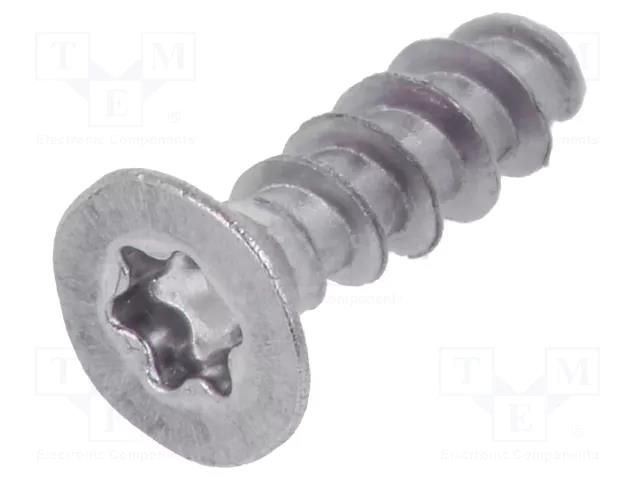 Screw; for plastic; 2.5x8; Head: countersunk; Torx®; TX08; BN 2043 BOSSARD B2.5X8/BN2043