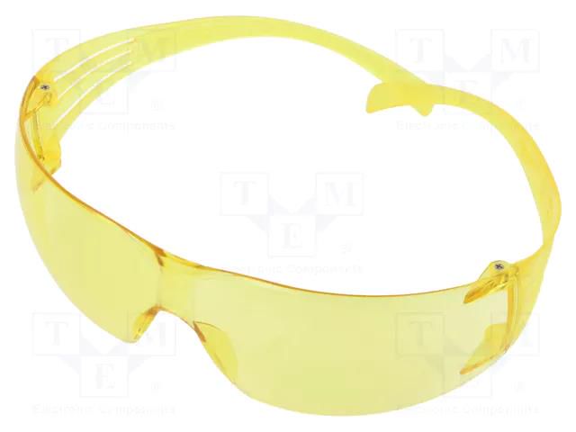 Safety spectacles; Lens: yellow; Classes: 1; SecureFit™ 200 3M 3M-7100112008