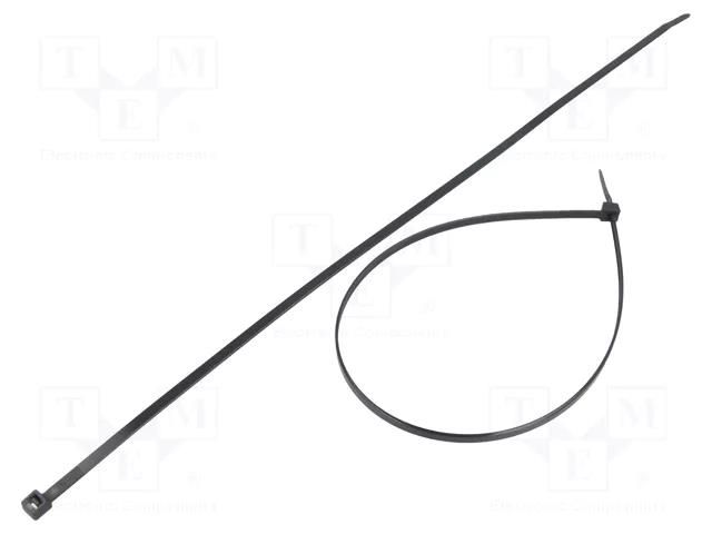 Cable tie; L: 400mm; W: 4.8mm; black; polyamide; 222N; Ømax: 105mm FIX&FASTEN FIX-S-4.8X400/BK