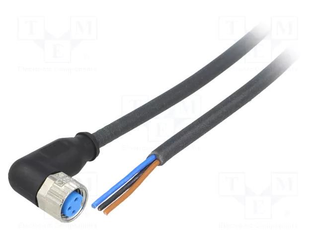 Cable: for sensors/automation; M8; PIN: 3; angled; 2m; plug; 60VAC SICK YG8U13-020UA1XLEAX