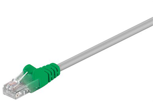 CAT 5e Crossover Patch Cable, U/UTP, grey-green, 5 m - copper-clad aluminium wire (CCA) 68868