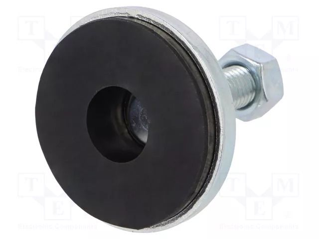 Foot; rigid,with lever; Base dia: 55mm; M12; steel; steel RST ROZTOCZE 4.431.002
