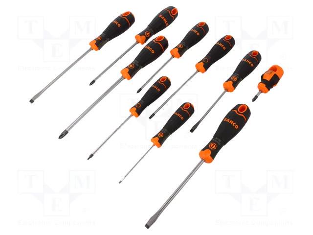 Kit: screwdrivers; square,Phillips,Pozidriv®,slot; BahcoFit BAHCO SA.B219.010