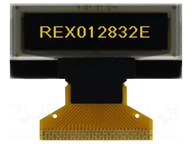 Display: OLED; graphical; 1.04"; 128x32; Dim: 33.4x14.5x1.65mm RAYSTAR OPTRONICS REX012832EYAP3N0