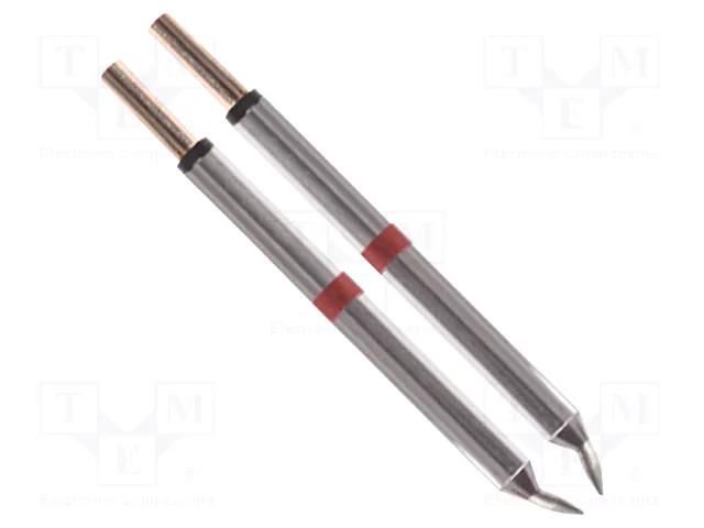 Tip; bent chisel; 1mm; 420÷475°C; for hot tweezers; 2pcs. THERMALTRONICS M80TZ010B