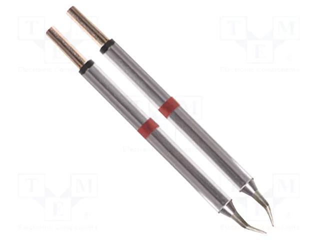 Tip; bent conical; 0.25mm; 420÷475°C; for hot tweezers; 2pcs. THERMALTRONICS M80TZ003