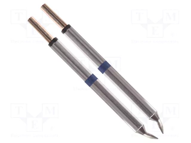 Tip; bent chisel; 1mm; 325÷358°C; for hot tweezers; 2pcs. THERMALTRONICS M60TZ010B