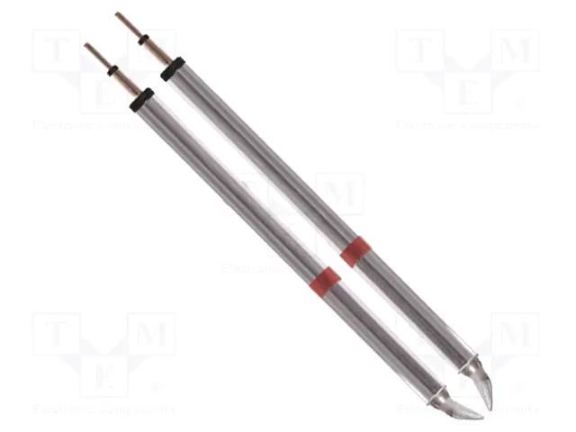 Tip; bent chisel; 1.78mm; 350÷398°C; for hot tweezers; 2pcs. THERMALTRONICS K70TZ018B