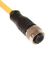 M12 CORDSET, 5-POSITION FEMALE STRAIGHT-OPEN END, 22 AWG, .5M 68AK2120 C5C11M00.5