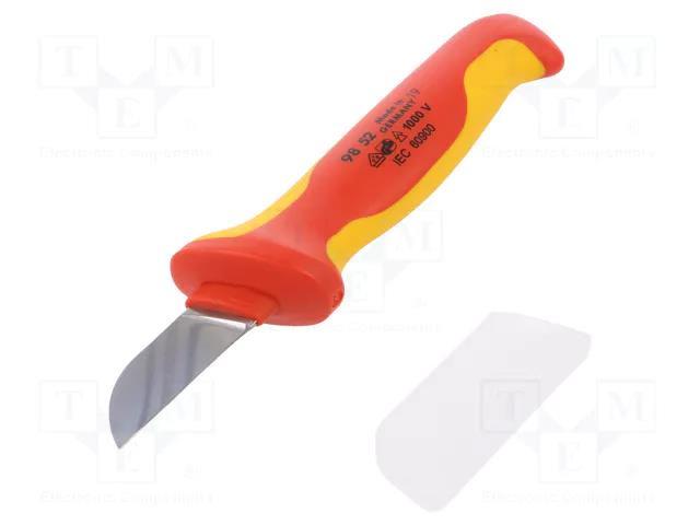 Knife; for cables; Tool length: 190mm; Blade length: 50mm KNIPEX KNP.9852