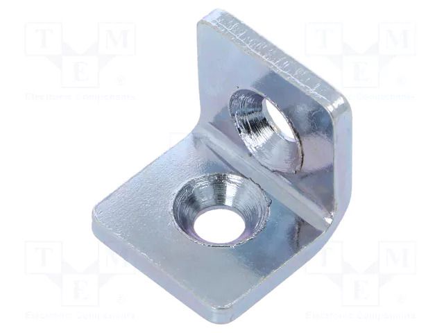 Angle bracket; for profiles; with bore for countersunk screws ELESA+GANTER GN967-20-20-L-1-ZB