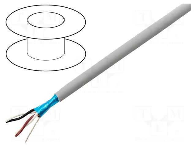 Wire; EcoCable Mini; 2x2x28AWG; shielded,Al-PET foil; MPPE; 300V ALPHA WIRE 78152-SL005