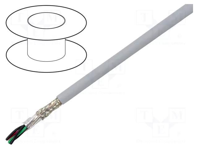 Wire; EcoCable Mini; 3x2x24AWG; MPPE; dark grey; 300V; 305m; 1000ft ALPHA WIRE 78373-SL001