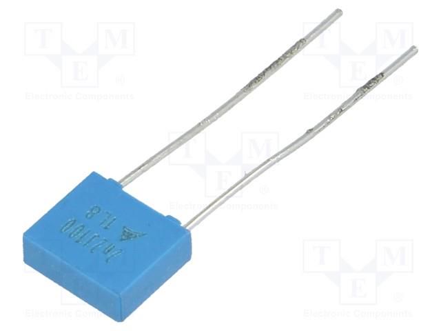 Capacitor: polyester; 0.0022uF; 63VAC; 100VDC; 5mm; ±5%; THT EPCOS B32529C1222J189