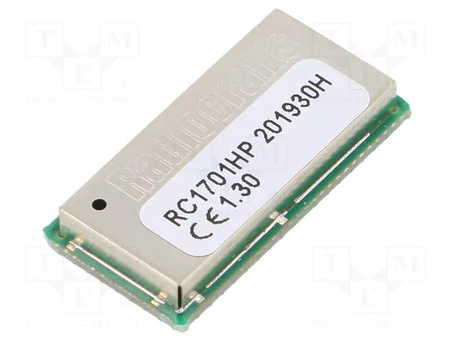 Module: RF; UART; -118dBm; 2.8÷3.6VDC; 27dBm; SMD; 100kbps; 407/31mA RADIOCRAFTS RC1701HP-RC232