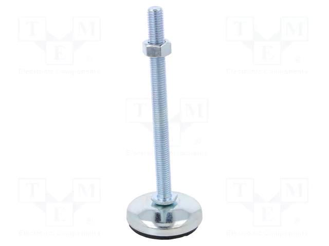 Foot; rigid,with lever; Base dia: 55mm; M12; steel; steel RST ROZTOCZE 4.431.006