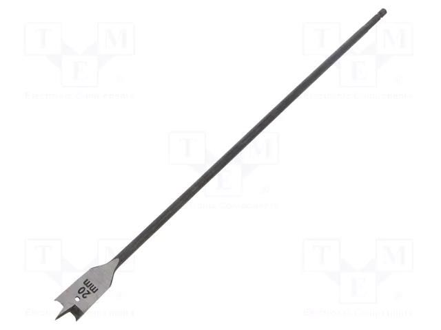 Drill bit; for wood; Ø: 20mm; L: 400mm; high speed steel; 1pcs; Flat C.K CK-T2942-20400