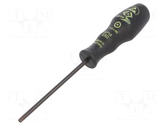 Screwdriver; Torx® with protection; T20H; ESD; Triton ESD C.K CK-T4718ESD-20