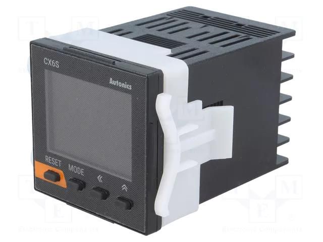 Counter: electronical; LCD; time/pulses; SPDT; IN 1: voltage AUTONICS CX6S-1P2F