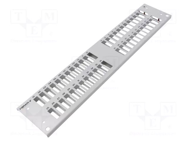 Front panel; 2U; Panel colour: grey; double FIBRAIN FIBRAIN-FB2045