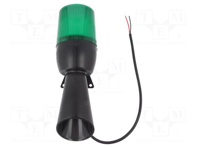 Signaller: lighting-sound; 48÷240VDC; 48÷240VAC; LED; green; IP65 EMAS T0-IT070G240Z