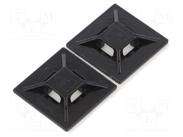 Holder; self-adhesive; ABS; black; Tie width: 2.5÷4.8mm; Ht: 4.6mm PANDUIT ABMM-AT-C0