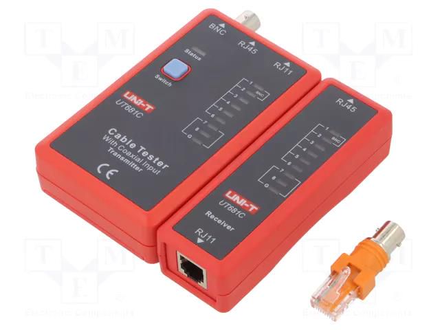 Tester: LAN wiring; LED; RJ11,RJ45; Features: automatic power-off UNI-T UT681C