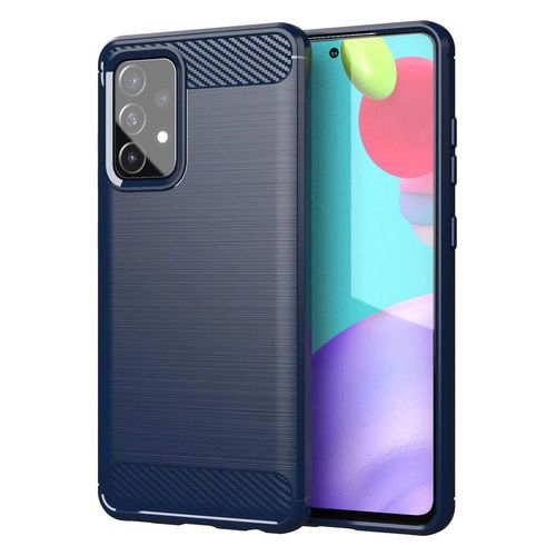 Carbon Case Flexible Cover TPU Case for Samsung Galaxy A72 4G blue, Hurtel 5907769324741 5907769324741