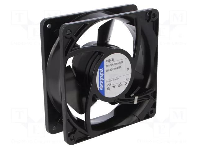 Fan: AC; axial; 230VAC; 119x119x38mm; 145m3/h; 44dBA; slide; 2550rpm EBM-PAPST 4550N