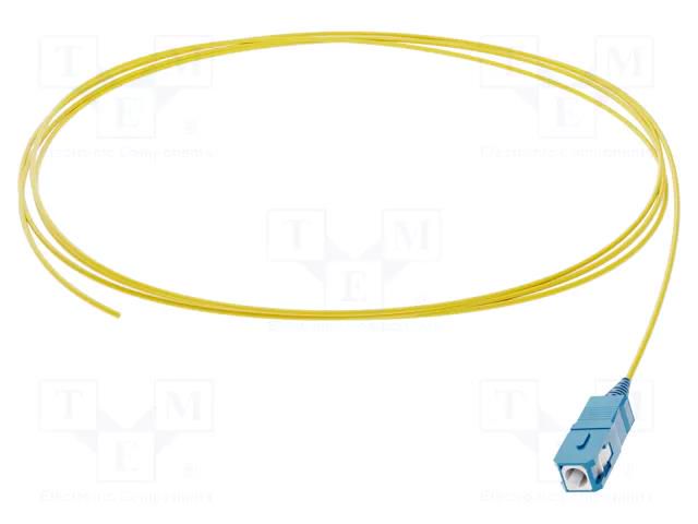 Optic fiber pigtail; SC/UPC; 1m; Optical fiber: 900um; yellow FIBRAIN FIBRAIN-PIG-010
