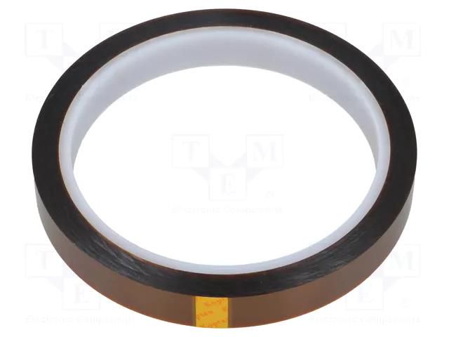 Tape: high temperature resistant; Thk: 0.07mm; 50%; amber; W: 12mm ANTISTAT ATS-051-0003