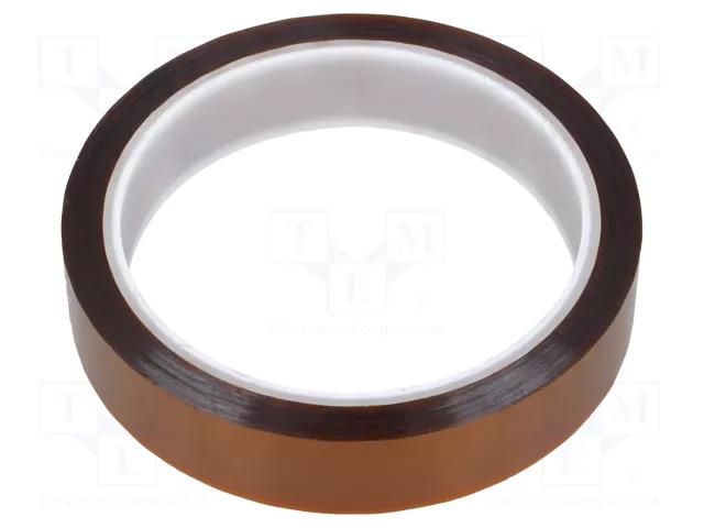 Tape: high temperature resistant; Thk: 0.07mm; 50%; amber; W: 19mm ANTISTAT ATS-051-0004