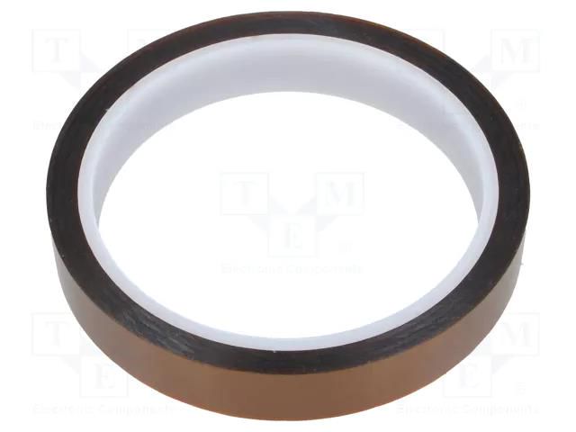 Tape: high temperature resistant; Thk: 0.07mm; 50%; amber; W: 15mm ANTISTAT ATS-051-0009