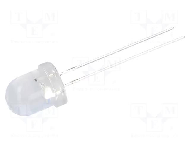 LED; orange; 8mm; 2500÷3500mcd; 30°; Front: convex; 12VDC OPTOSUPPLY OSO5PA8131A-12V