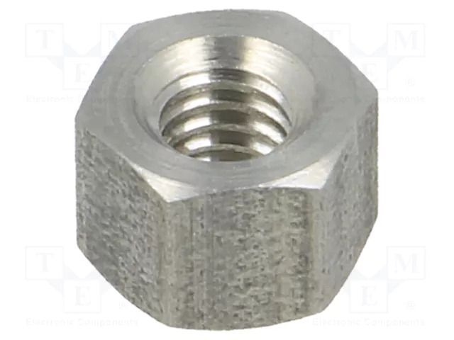 Screwed spacer sleeve; 5mm; Int.thread: M4; hexagonal DREMEC TFF-M4X5/DR146